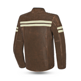 BELA - CHAQUETA PIEL STARK MARRON VINTAGE/BEIGE