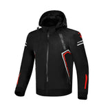 Sweat-shirt de moto softshell Bela Breeze pour homme, noir et rouge