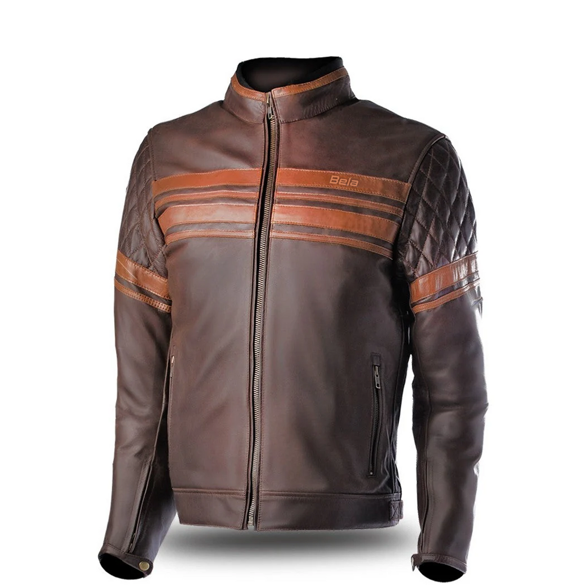 BELA - Chaqueta Piel Merlin Marrón