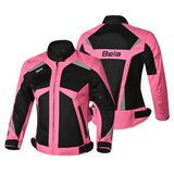 BELA - Chaqueta Textil Airy WP Lady Negro Rosa Fluor