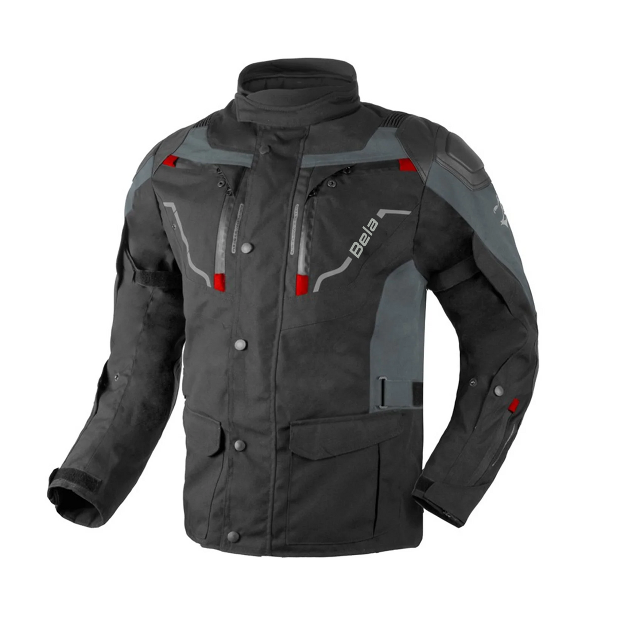 BELA - Veste textile Nordic 4 Noir/Gris/Rouge