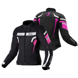BELA - Chaqueta Textil Rebel RiderLady Negro Rosa Fluor