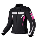 BELA - Chaqueta Textil Rebel RiderLady Negro Rosa Fluor