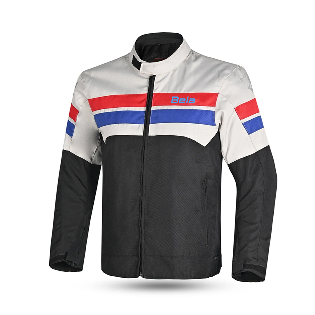 BELA - Tark Textiljacke Schwarz/Eis/Rot/Blau