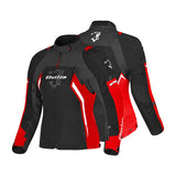 BELA ELANUR CHAQUETA DE MOTO MUJER NEGRO ANTRACITA ROJO