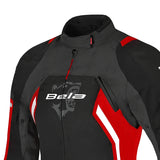 BELA ELANUR CHAQUETA DE MOTO MUJER NEGRO ANTRACITA ROJO