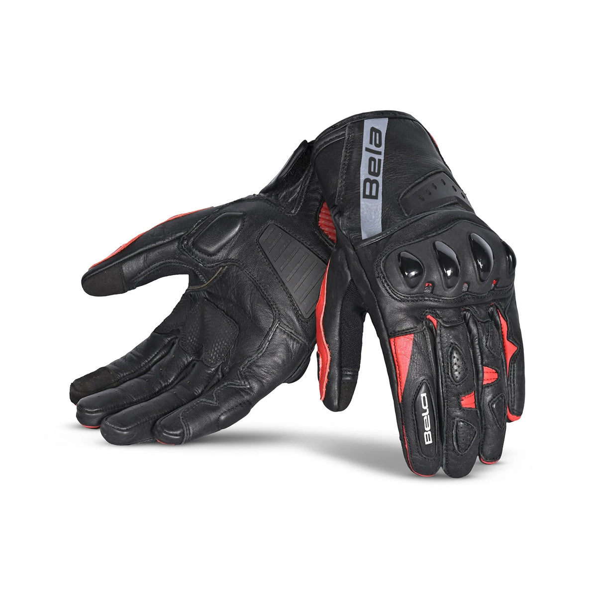 BELA - Blast Lady Lederhandschuh Schwarz/Rot