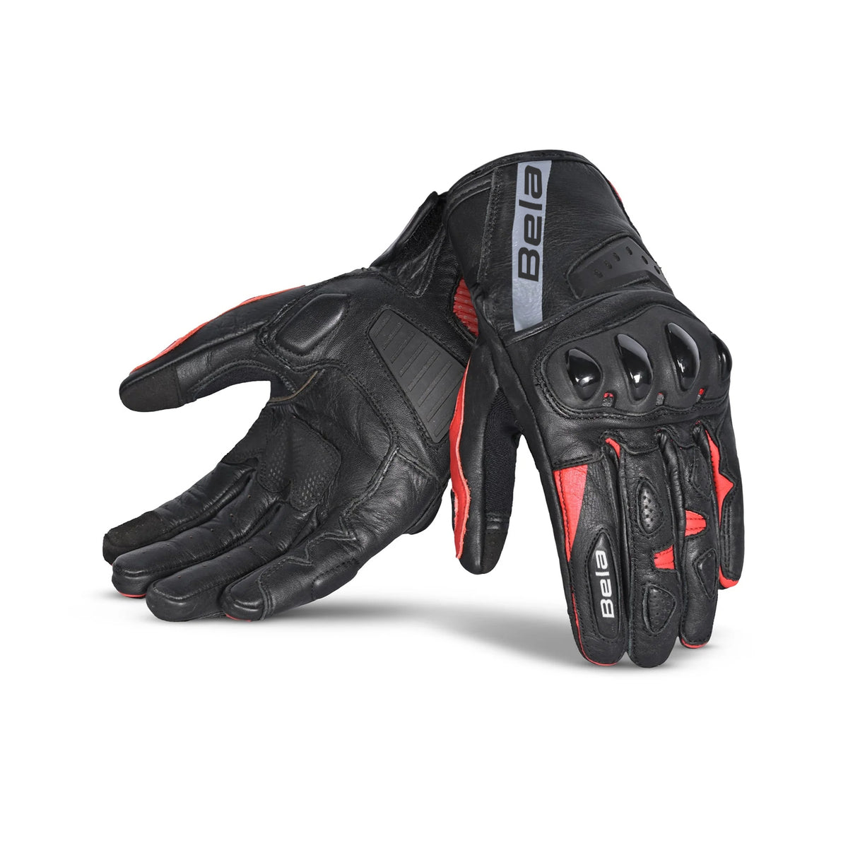 BELA - Guante Piel Blast Man Negro/Rojo
