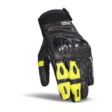BELA - Lederhandschuh Rocket Short Schwarz/Fluoreszierend Gelb
