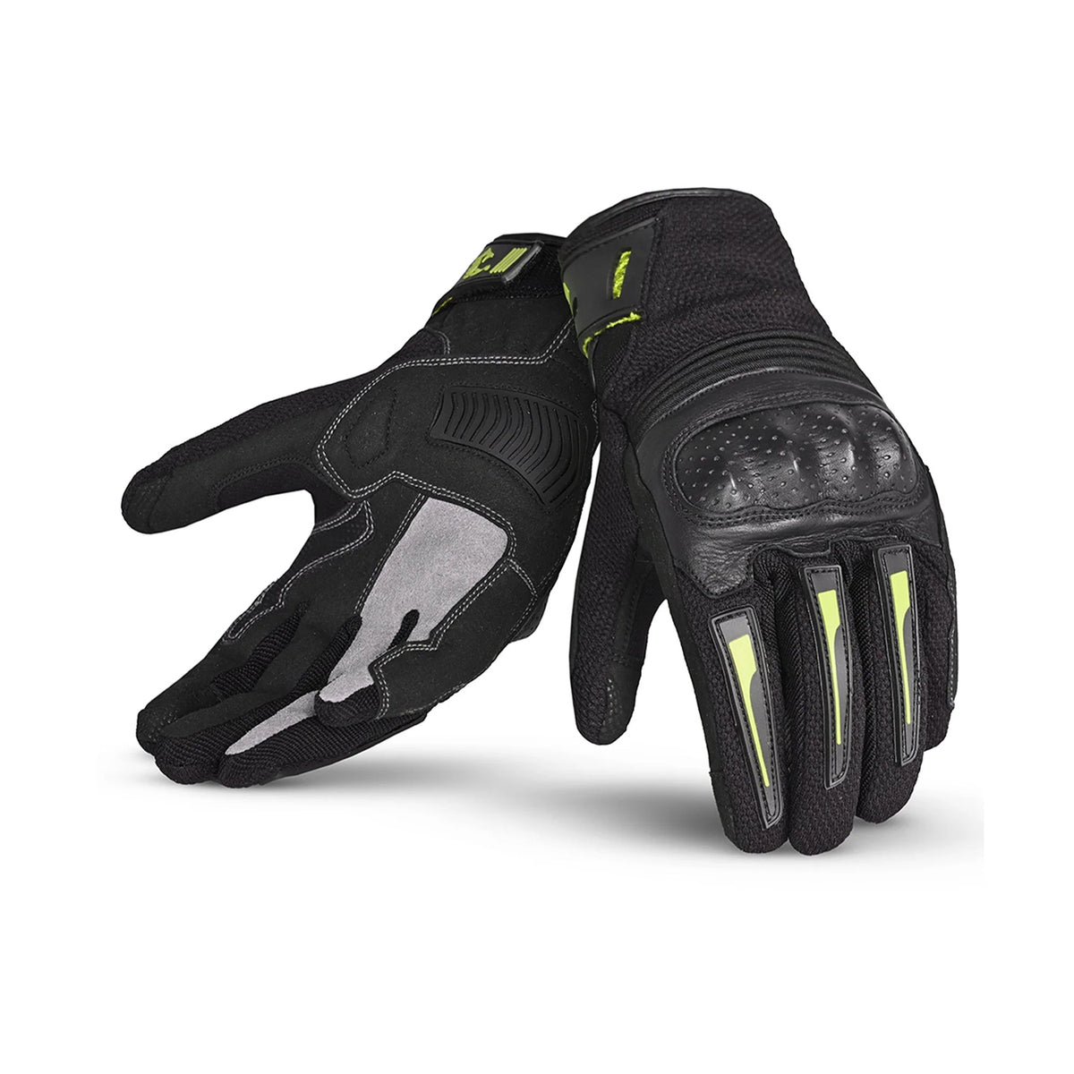 BELA - Guante Textil Drift Negro/Amarillo Fluor