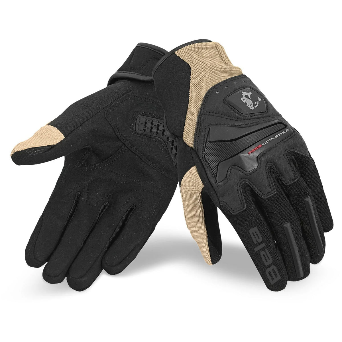BELA Star Guante De Moto Textil Negro Arena