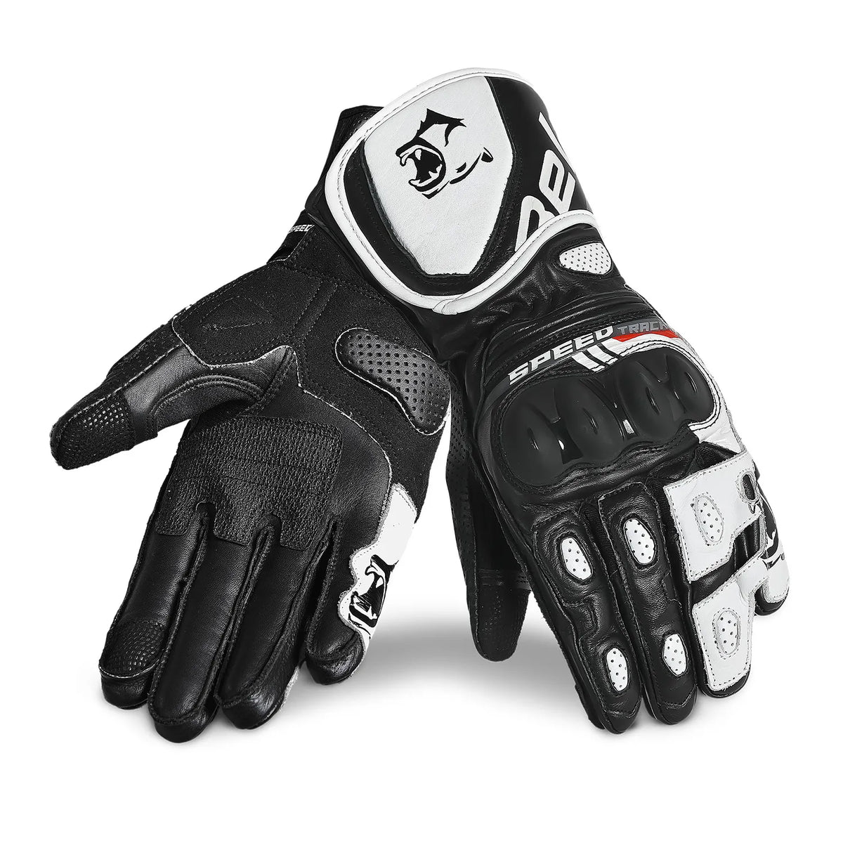 BELA LEMOX GUANTES DE MOTO CARRERAS HOMBRE NEGRO BLANCO