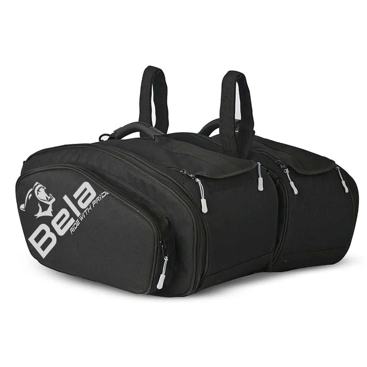 BELA - Lever Leather/Textile Backpack, Black