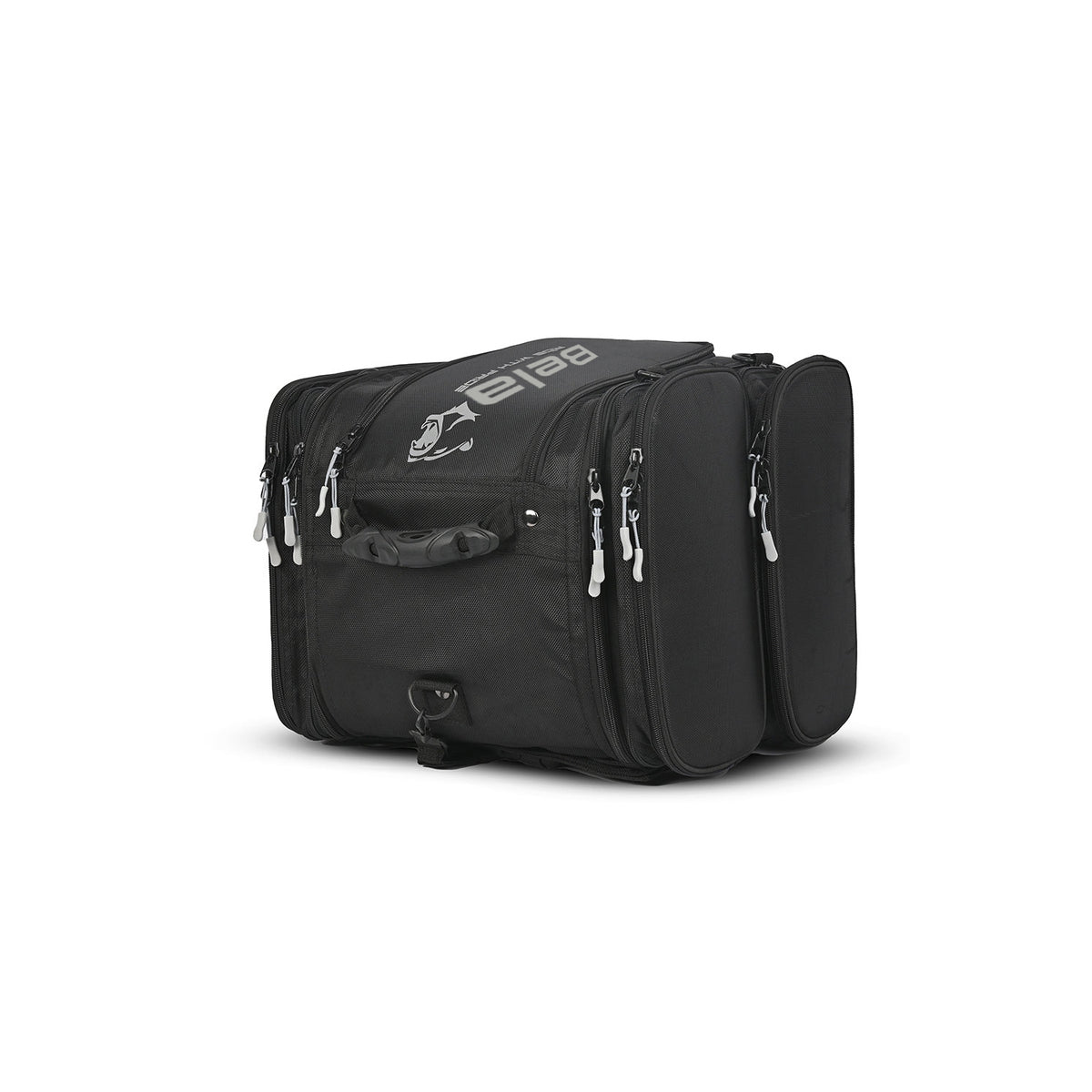 BELA - Secure Black Leather/Textile Backpack