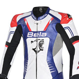BELA X Race 1Pc Mono De Moto Blanco Negro Azul