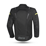BELA ARTREX Herren-Motorradjacke, Textil, Schwarz-Gelb-Fluo