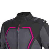 BELA ARTREX AIR 2.0 MUJER CHAQUETA DE MOTO NEGRO GRIS FUSCHIA