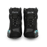 BELA - Kiva Leather Boots for Women, Black/Turquoise