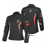 BELA BRADLEY WOMEN'S BLACK AND RED TEXTILE JACKET