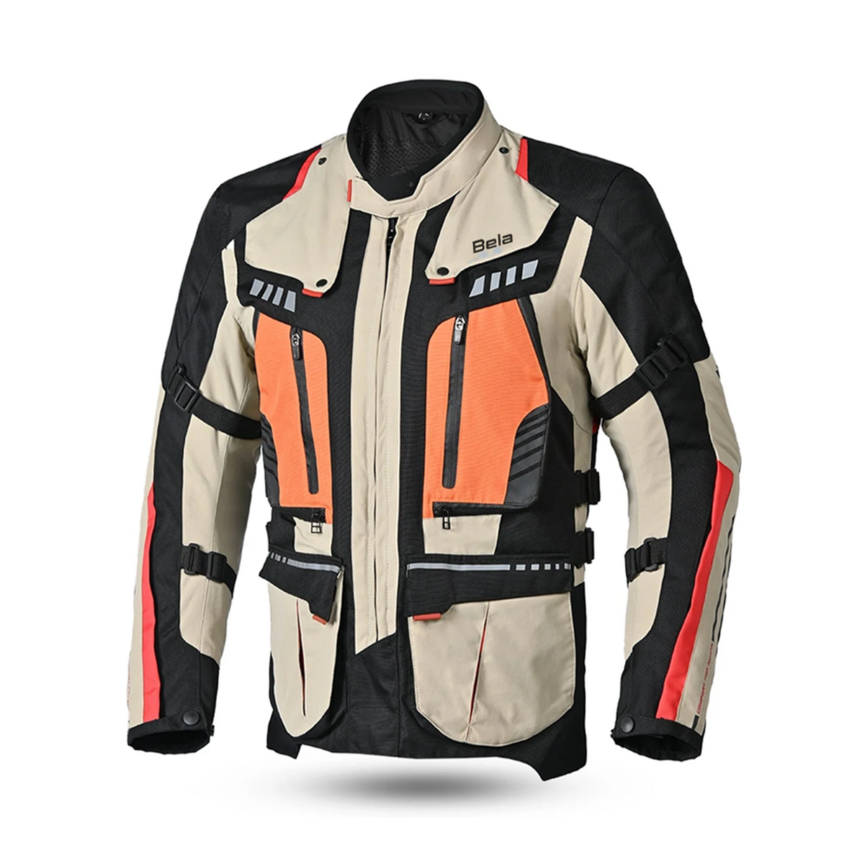 BELA Chaqueta Textil Hailstorm Crema Negro Naranja
