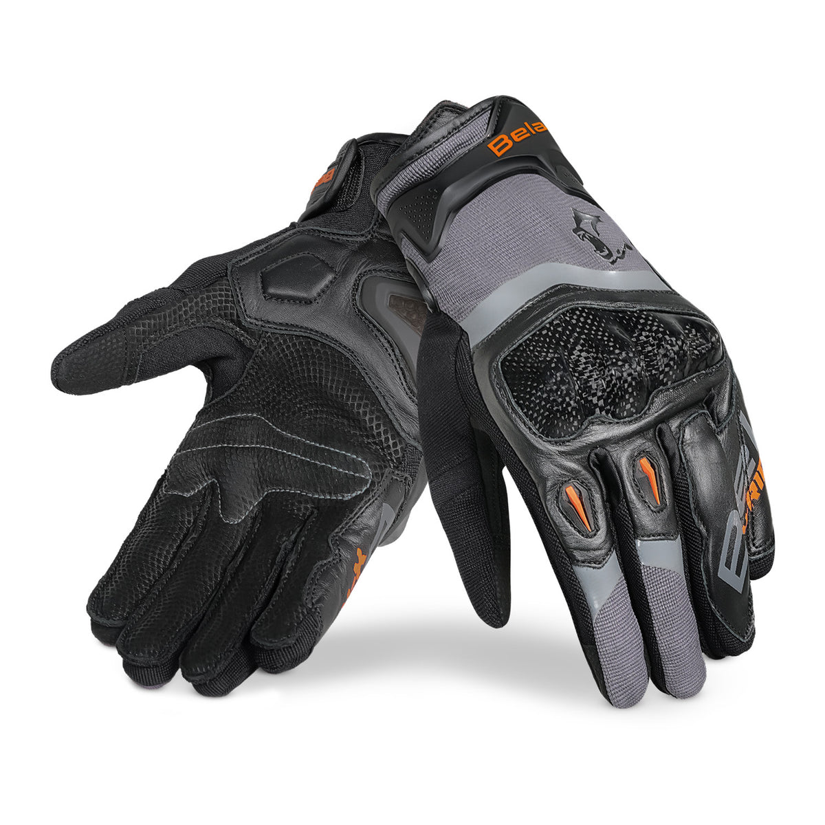 BELA DARING GUNATE DE MOTO HOMBRE GRIS NEGRO NARANJA