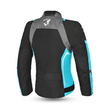 GIACCA MOTO DA DONNA BELA ELANUR NERA TURCHESE