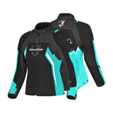 BELA ELANUR DAMEN MOTORRADJACKE SCHWARZ TÜRKIS