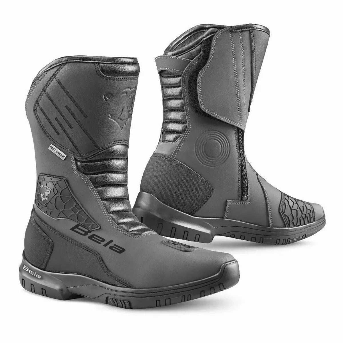 Botas de motociclismo Bela Gladiator Touring em pele preto/cinza