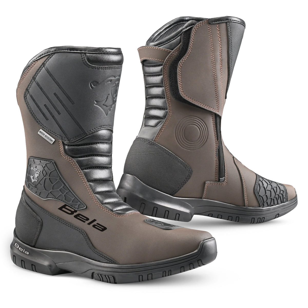 BELA GLADIATOR TOURING MOTORRADSTIEFEL SCHWARZ BRAUNES LEDER