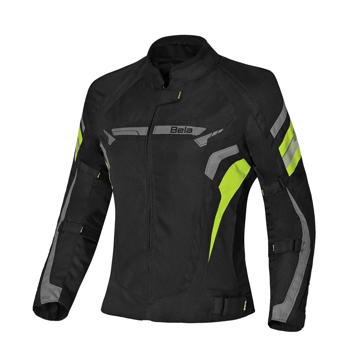 BELA HIGHLAND MUJER MOTO CHAQUETA TEXTILE NEGRO GRIS F,AMARILLO