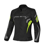 BELA HIGHLAND MUJER MOTO CHAQUETA TEXTILE NEGRO GRIS F,AMARILLO