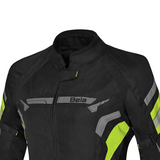 BELA HIGHLAND MUJER MOTO CHAQUETA TEXTILE NEGRO GRIS F,AMARILLO