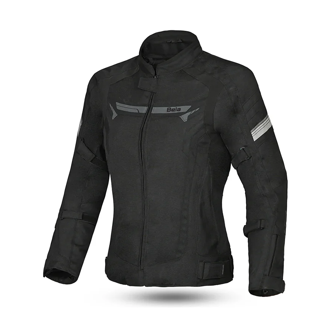 BELA HIGHLAND MUJER MOTO CHAQUETA TEXTILE NEGRO GRIS