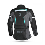 BELA HURRICANE 3 IN 1 MUJER MOTO CHAQUETA NEGRO TURQUESA