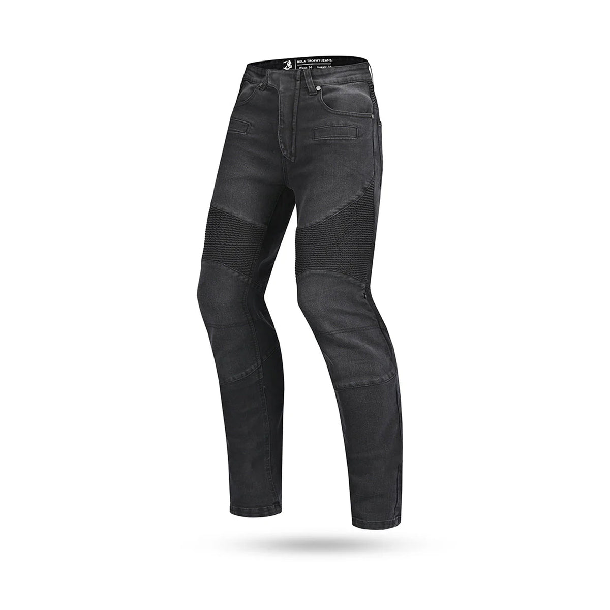 Calça de ganga para homem Bela Kevlar Trophy, tamanho 34L, preta.