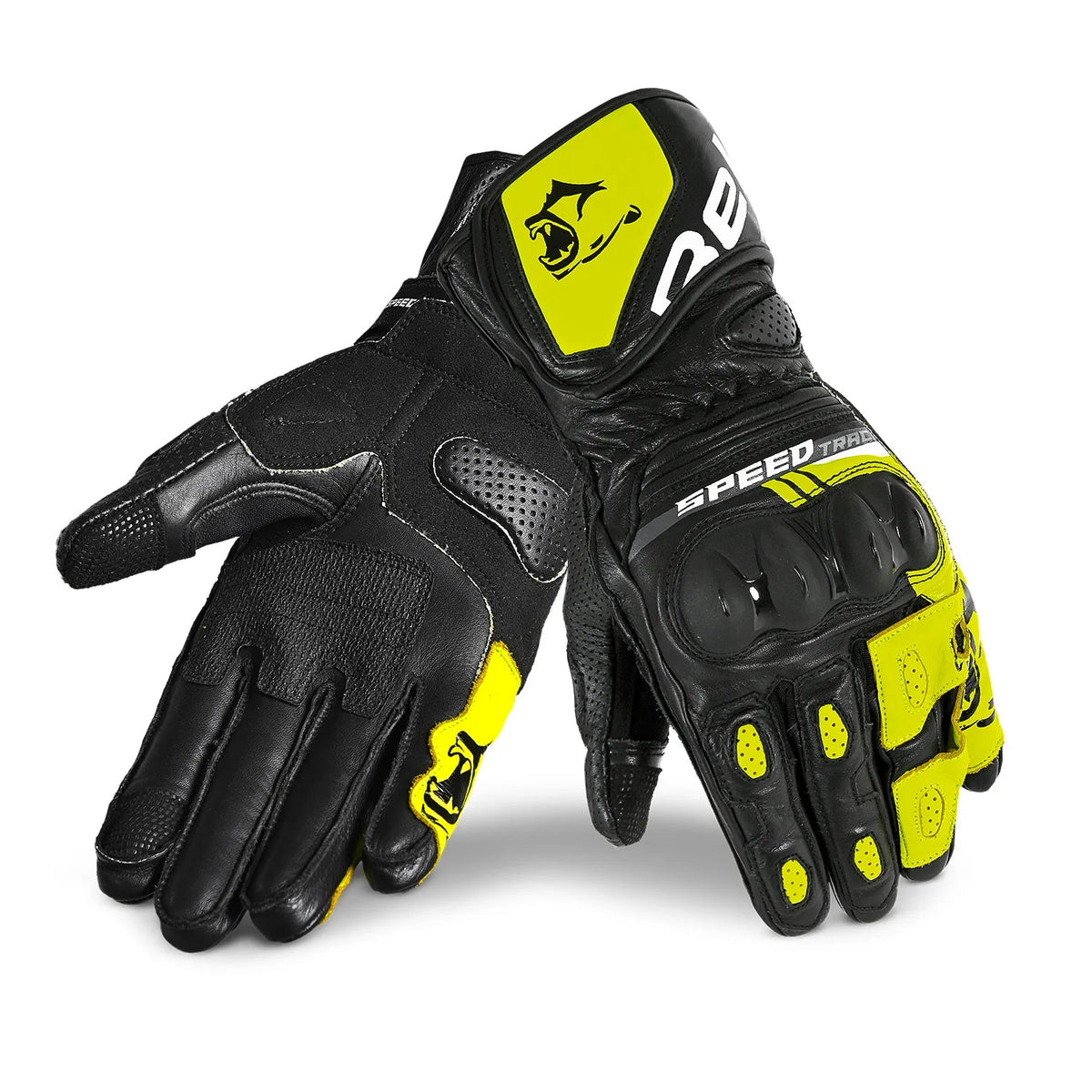 BELA LEMOX GUANTES DE MOTO CARRERAS HOMBRE NEGRO BLAN AMAR