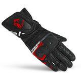 BELA - Gants Lemox en cuir noir/rouge