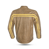 BELA NIGHT HAWK HOMBRE MOTO VINTAGE PIEL CHAQUETA MARRON BEIGE