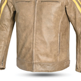 BELA NIGHT HAWK HOMBRE MOTO VINTAGE PIEL CHAQUETA MARRON BEIGE