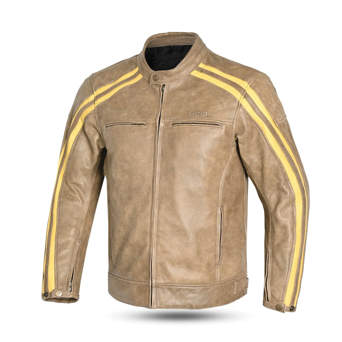 BELA NIGHT HAWK HOMBRE MOTO VINTAGE PIEL CHAQUETA MARRON BEIGE
