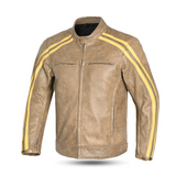 BELA NIGHT HAWK HOMBRE MOTO VINTAGE PIEL CHAQUETA MARRON BEIGE