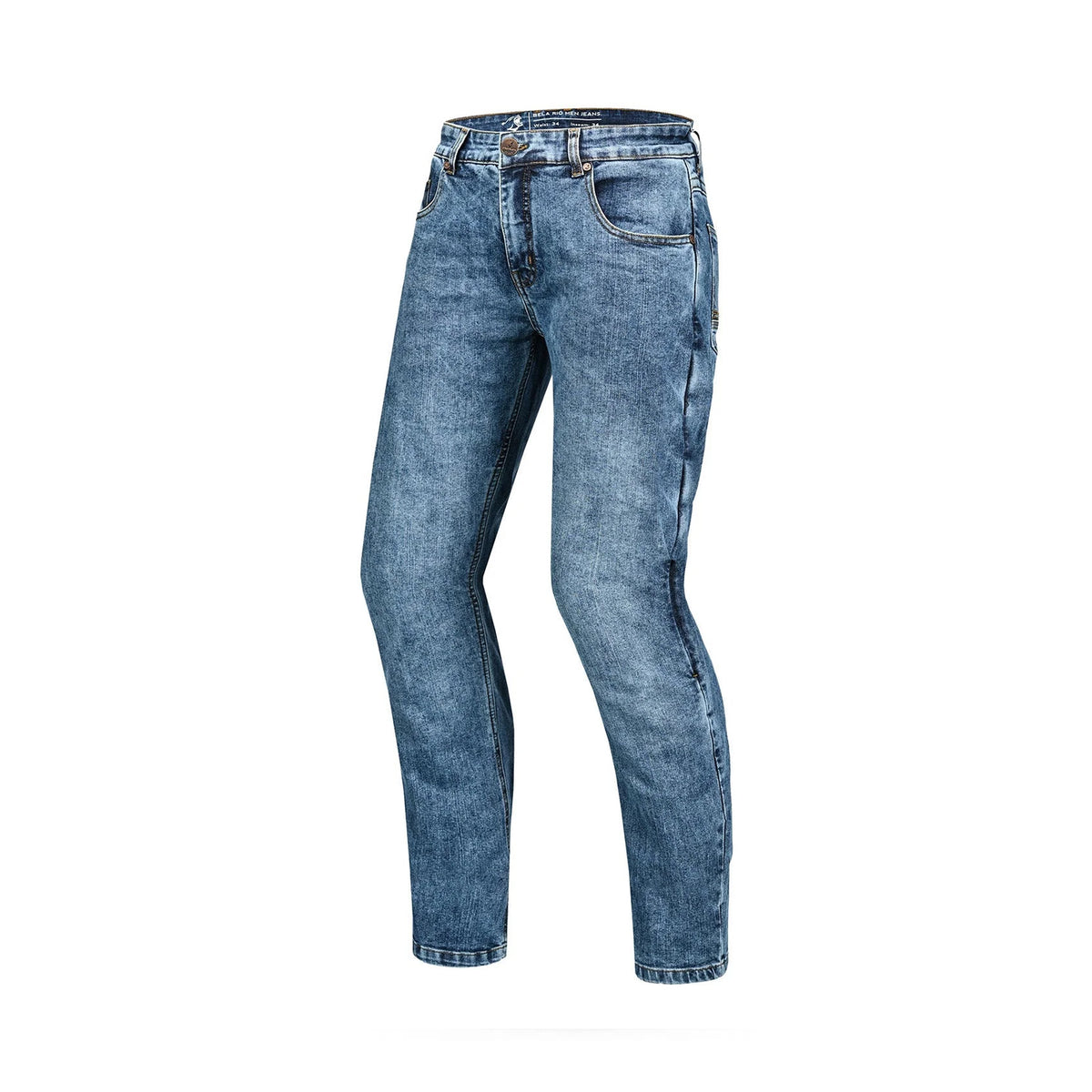 JEANS DA UOMO BELA RIO 34L SPRAY BLU CASUALE