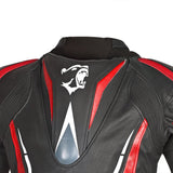 BELA ROCKET CHAQUETA MOTO PIEL HOMBRE NEGRO ROJO
