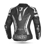 BELA ROCKET CHAQUETA MUJER PIEL NEGRO BLANCO