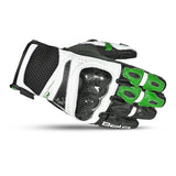 BELA ROCKET GUANTES CORTOS HOMBRE PIEL BLANCO VERDE NEGRO