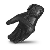 BELA ROCKET GUANTES CORTOS HOMBRE PIEL NEGRO GRIS