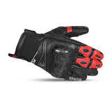 BELA ROCKET GUANTES CORTOS HOMBRE PIEL NEGRO ROJO