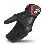 BELA ROCKET GUANTES CORTOS HOMBRE PIEL NEGRO ROJO
