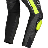 BELA ROCKET PANTALÓN MOTO PIEL HOMBRE NEGRO AMARILLO FLOUR