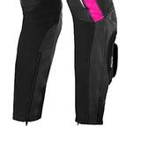 PANTALONI IN PELLE DA DONNA BELA ROCKET NERO ROSA
